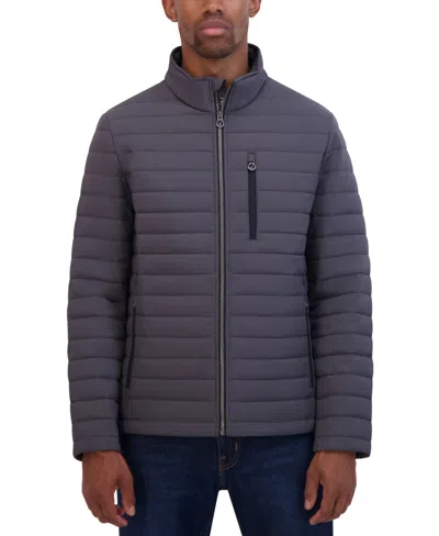 Nautica Men's Lightweight Quilted Jacket In Metal Grey
