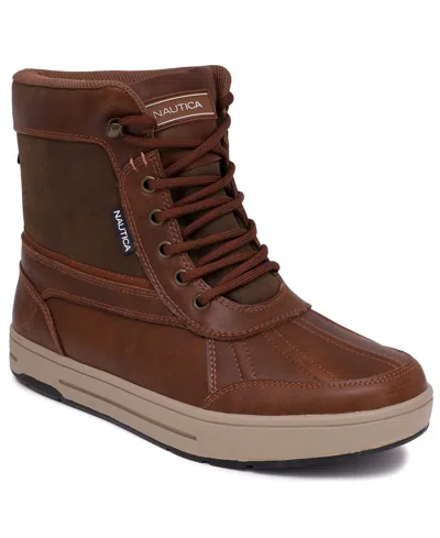 Nautica Men's Lockview Duck Boots In Dark Brown