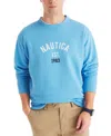 Nautica Men's Logo Crewneck Sweatshirt In Azure Blue