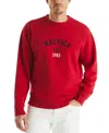 Nautica Men's Logo Crewneck Sweatshirt In Naut Red