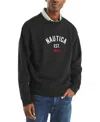 Nautica Men's Logo Crewneck Sweatshirt In Black