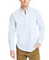 Nautica Men's Long Sleeve Button Down Shirt In Light French Blue
