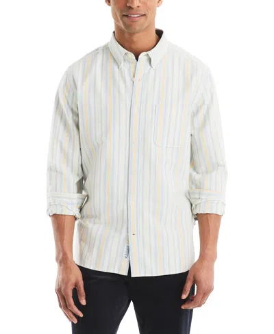 Nautica Men's Long Sleeve Button-down Shirt In White