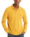Nautica Mens Sustainably Crafted Classic Fit Deck Polo In Goldstar