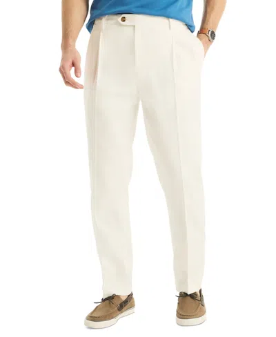 Nautica Men's Miami Vice X  Linen-blend Double-pleated Pants In Sail White