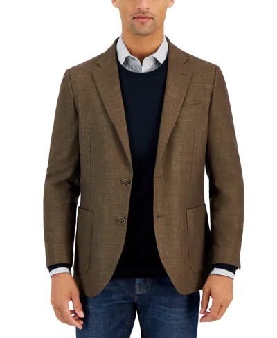 Nautica Men Modern-fit Active Stretch Structure Weave Sport Coat In Brown