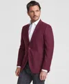 Nautica Men Modern-fit Active Stretch Structure Weave Sport Coat In Burgundy