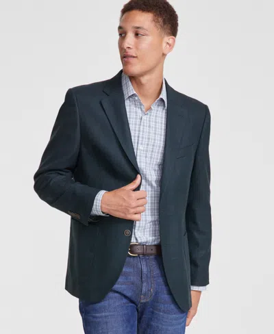 Nautica Men Modern-fit Active Stretch Structure Weave Sport Coat In Dark Olive