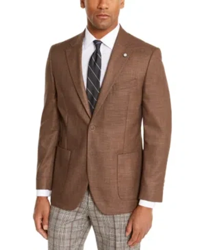 Nautica Men Modern-fit Active Stretch Woven Solid Sport Coat In Taupe