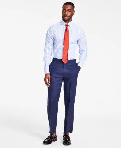 Nautica Men's Modern-fit Linen Dress Pants In Navy