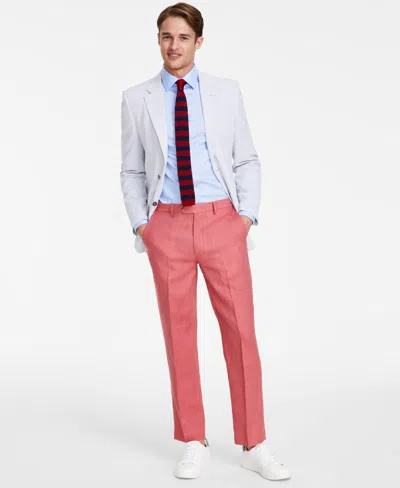 Nautica Men's Modern-fit Linen Dress Pants In Red