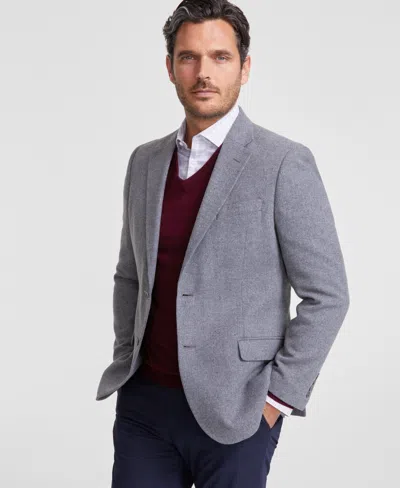 Nautica Men's Modern-fit Solid Tweed Sport Coat In Lt Grey