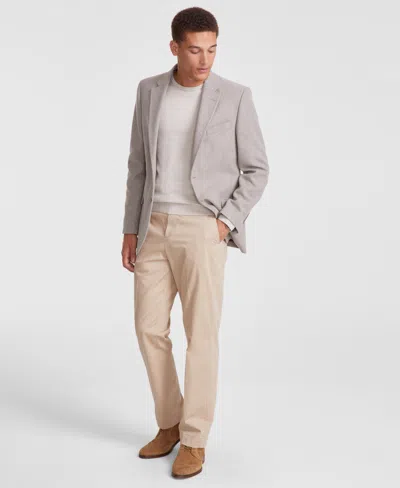 NAUTICA MEN'S MODERN-FIT SOLID TWEED SPORT COAT