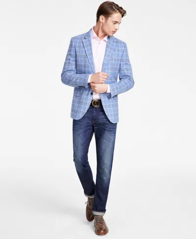 Nautica Men's Modern-fit Sport Coat In Blue,brown