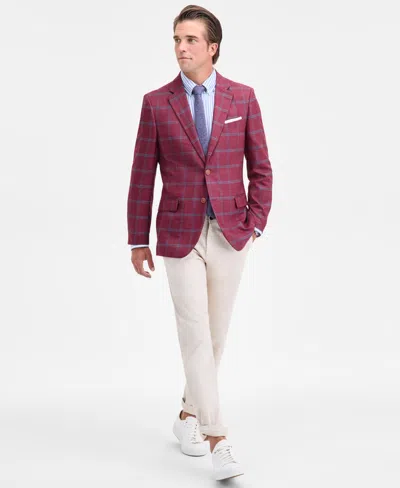 Nautica Men's Modern-fit Stretch Pattern Sport Coat In Purple