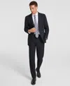 Nautica Men's Modern-fit Stretch Suit In Black Stripe
