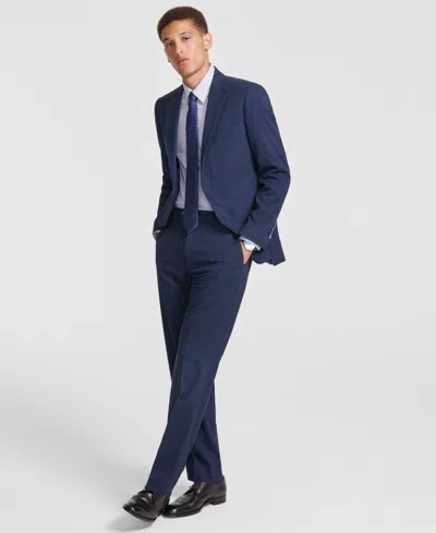 Nautica Men's Modern-fit Stretch Suit In Blue Check