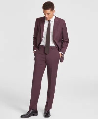 Nautica Men's Modern-fit Stretch Suit In Burgundy