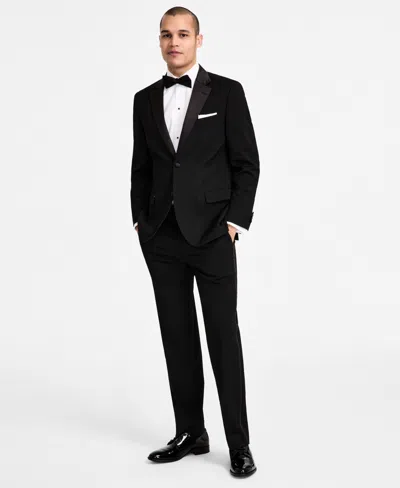 Nautica Men's Modern-fit Stretch Tuxedo Suit In Black