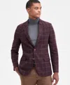 Nautica Men's Modern-fit Wine Window Tweed Sport Coat In Purple