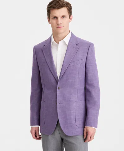 Nautica Men Modern-fit Active Stretch Structure Weave Sport Coat In Purple