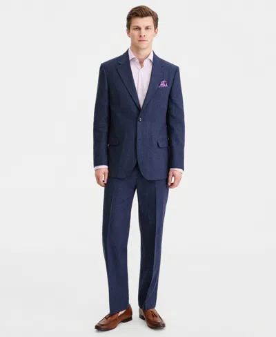 Nautica Men's Modern-fit Cotton & Linen Nested Suit In Blue