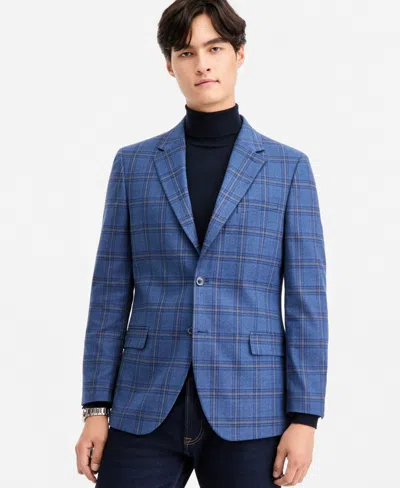 Nautica Men's Modern-fit Stretch Pattern Sport Coat In Blue