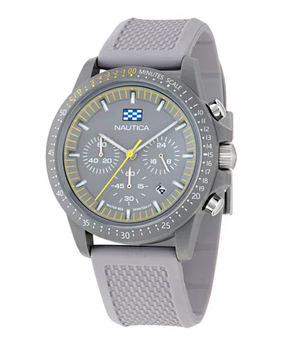 Nautica Men's Multifunction Or Date Gray Polyurethane Watch, 43mm