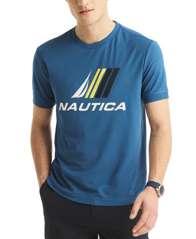Nautica Men's Navtech Classic-fit Logo Graphic Performance T-shirt In Windsurfbl