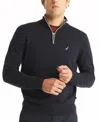 Nautica Mens Logo Knit Pullover Sweater In Navy