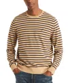 Nautica Men's Navtech Classic-fit Stripe Crewneck Sweater In Ctlcamlhtr