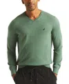 Nautica Men's Navtech V-neck Sweater In Arctic Fox Heather