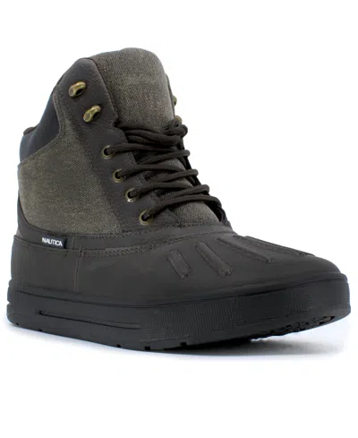 Nautica Men's New Bedford Duck Boots In Brown,canvas