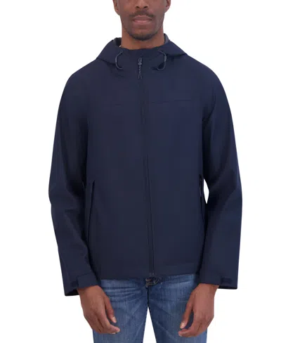 Nautica Men's Packable Full-zip Hooded Jacket In Navy