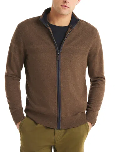 Nautica Men's Performance Mock Neck Sweater In Animal Print