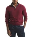 Nautica Mens Navtech Quarter-zip Sweater In Burgundy