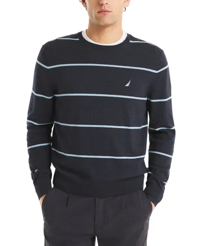 Nautica Men's Performance Striped Crewneck Sweater In Animal Print