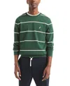Nautica Men's Performance Striped Crewneck Sweater In Green