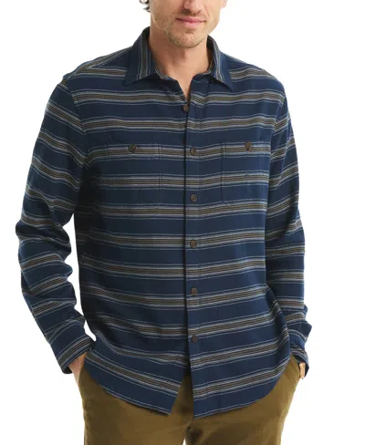Nautica Men's Plaid Straight Collar Shirt In Blue
