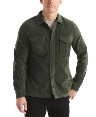 Nautica Men's Polar Fleece Button-up Shirt In Green
