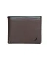 Nautica Men's Pop J Class Bifold Wallet In Brown