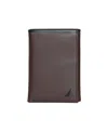 Nautica Men's Pop J Class Trifold Wallet In Brown