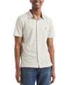 Nautica Men's Printed Classic-fit Performance Button-down Shirt In White