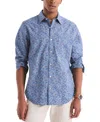 Nautica Mens Printed Shirt In Blue