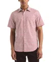 Nautica Mens Printed Short-sleeve Shirt In Pink