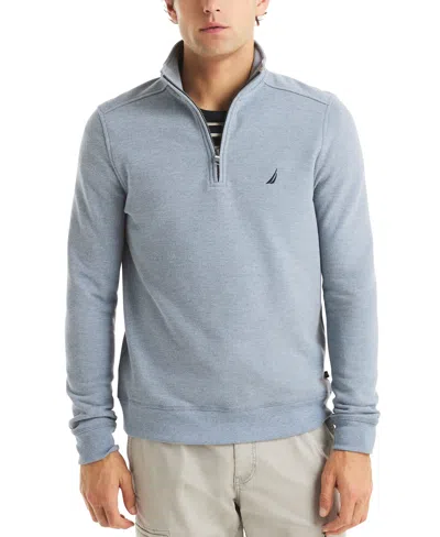 Nautica Men's Quarter-zip Fleece Sweatshirt In Blue