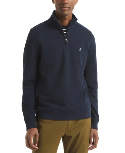 NAUTICA MEN'S QUARTER-ZIP FLEECE SWEATSHIRT