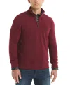 Nautica Men's Quarter-zip Fleece Sweatshirt In Burgundy