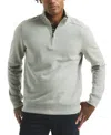 Nautica Mens Quarter-zip Fleece Sweatshirt In Gray