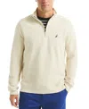 Nautica Mens Quarter-zip Fleece Sweatshirt In Neutral
